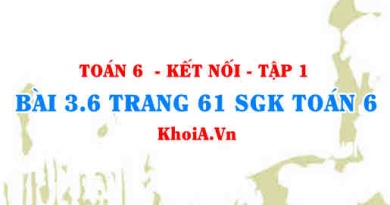 Bài 3.6 trang 61 SGK Toán 6 tập 1 Kết nối tri thức